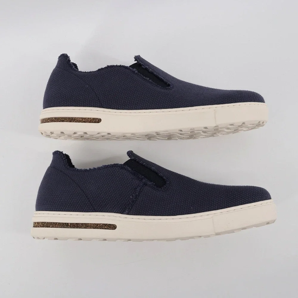 NEW Birkenstock Oswego Canvas Slip On Sneakers Navy Blue Mens 10 43